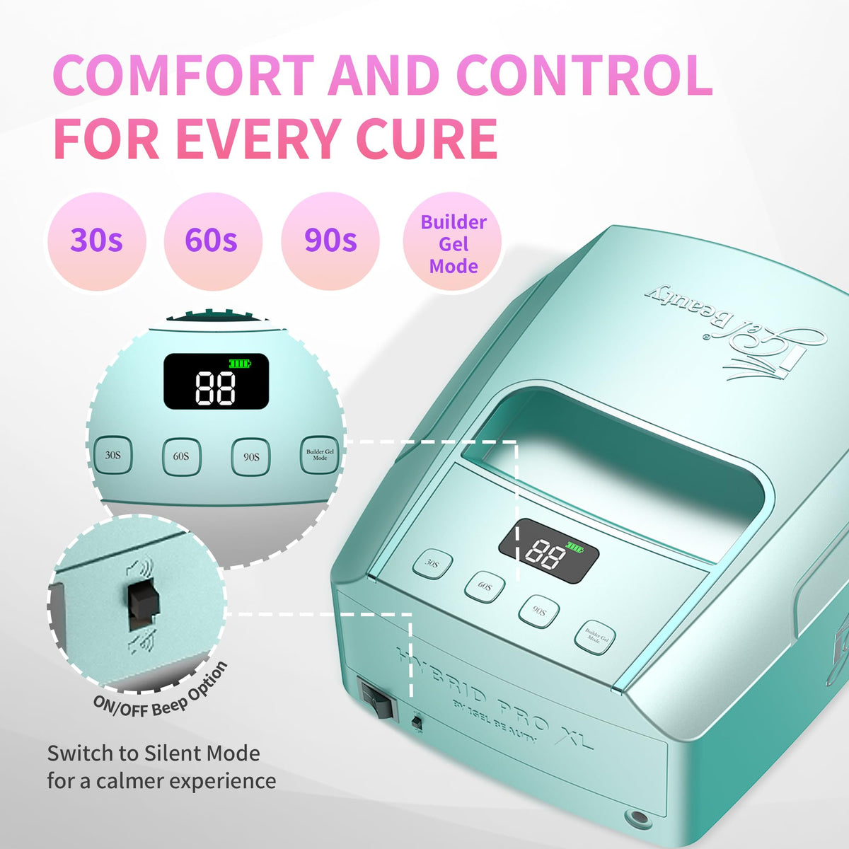 iGel Beauty Hybrid Pro 3.0 XL removable stainless tray for pedicure setup