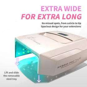 iGel Beauty Hybrid Pro 3.0 XL swappable battery enables downtime-free operation.