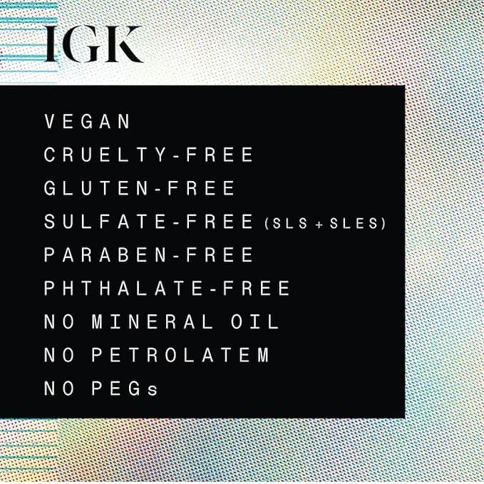 IGK Antisocial Dry Hair Mask vegan cruelty-free packaging badge.