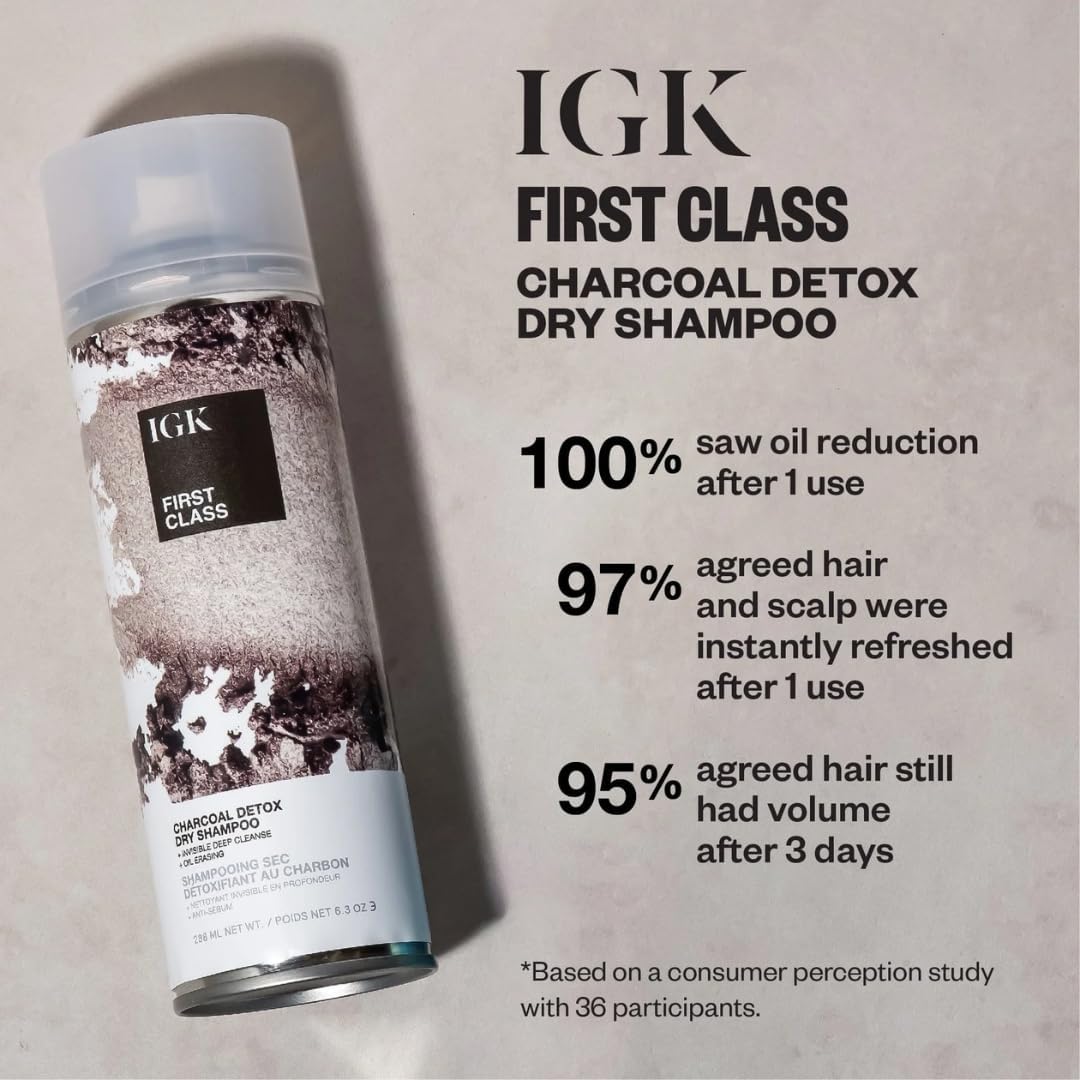 IGK Hair care set on bathroom counter ready for routine use
