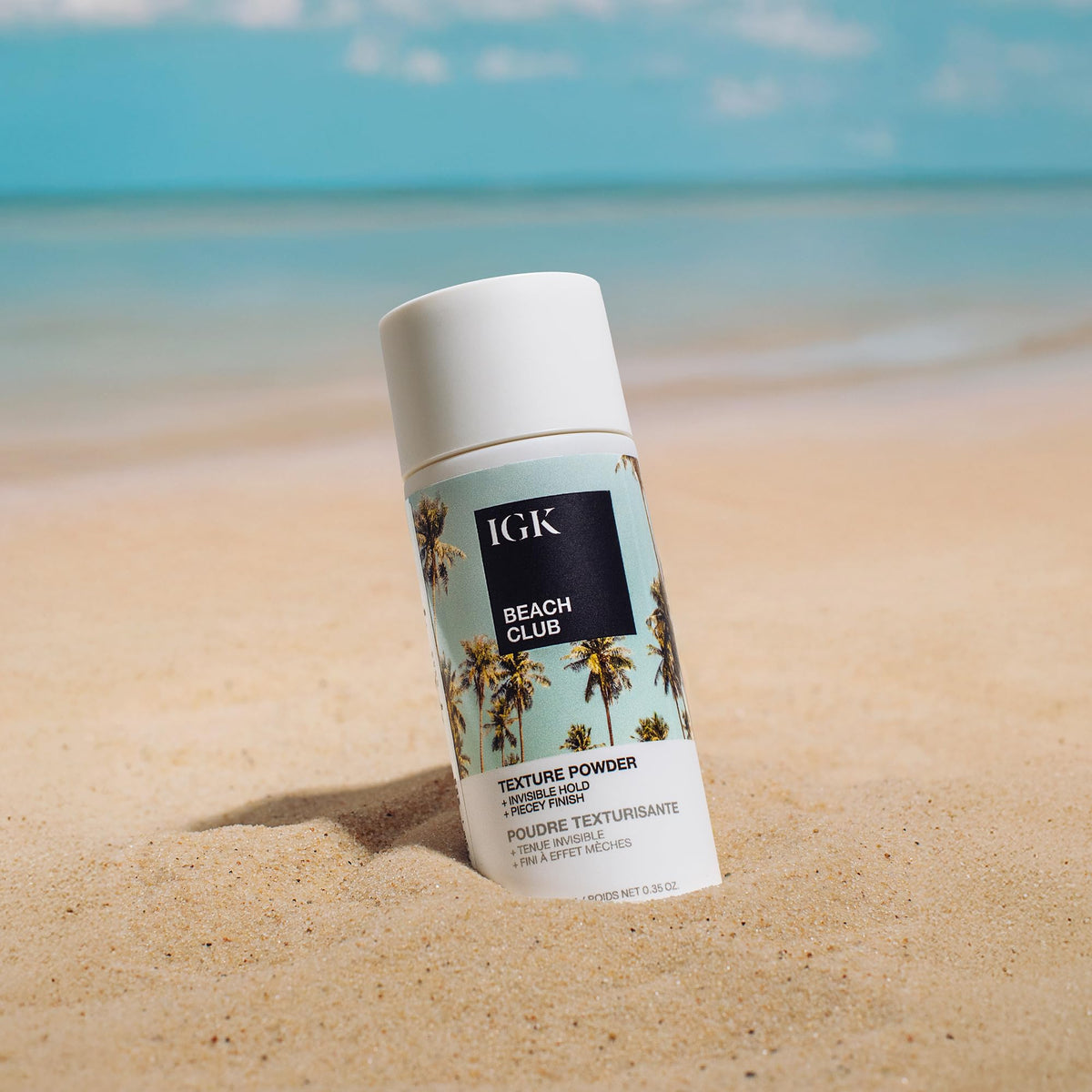 IGK Beach Club Texture Powder delivers a lived-in finish.