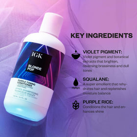 IGK Blonde Pop ingredients label highlights vegan and cruelty-free formulation.