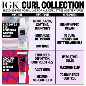 Frizz control achieved with IGK Class of ’93 curl cream on frizzy strands