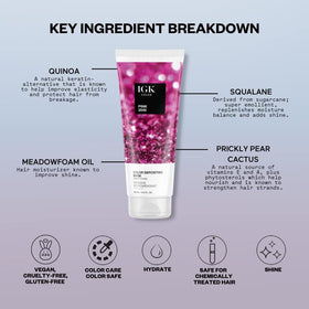 IGK Color Depositing Mask Pink 2000 prickly pear cactus nourishes strands