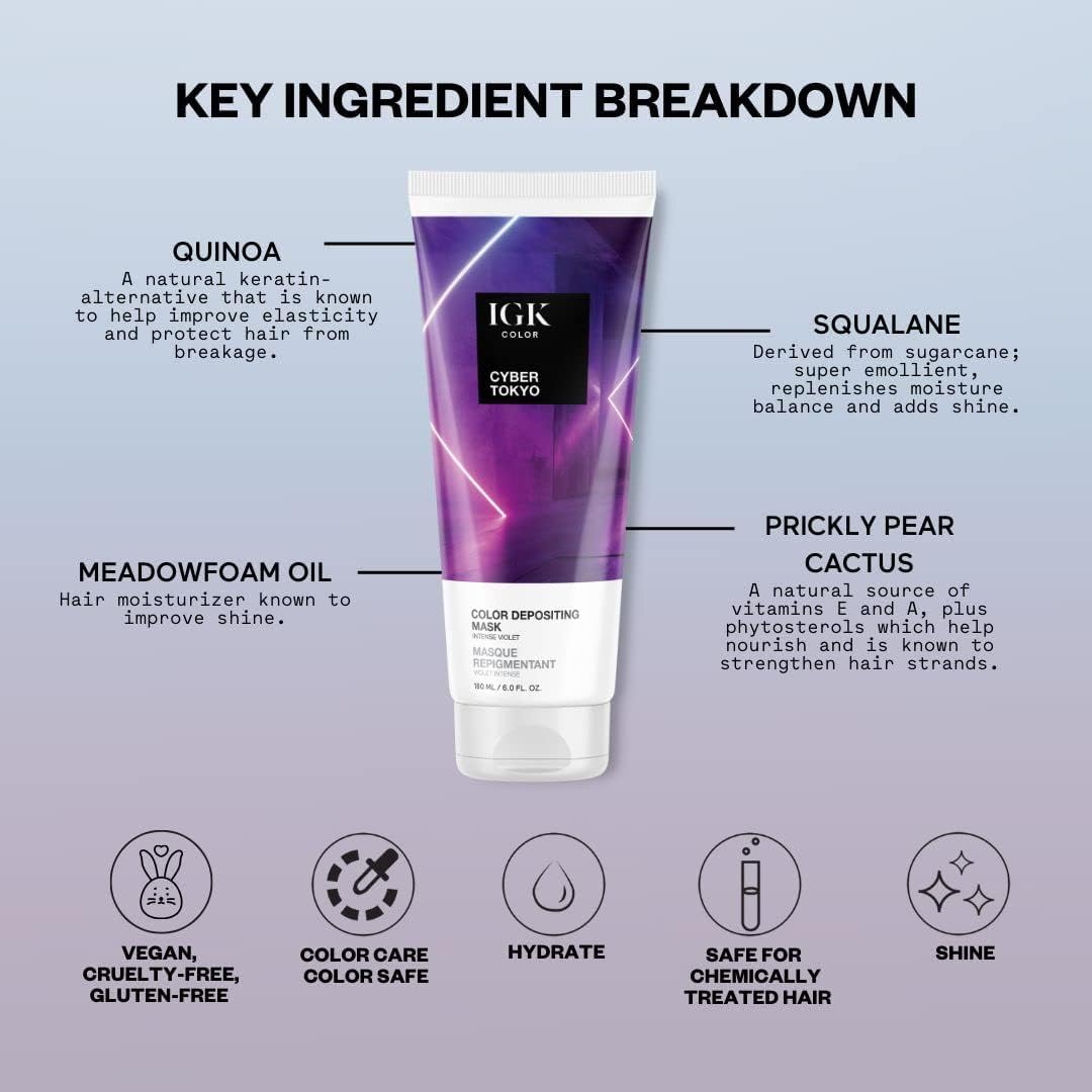 IGK Cyber Tokyo hair texture appears smoother and more controlled after treatment