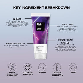 IGK Cyber Tokyo hair texture appears smoother and more controlled after treatment