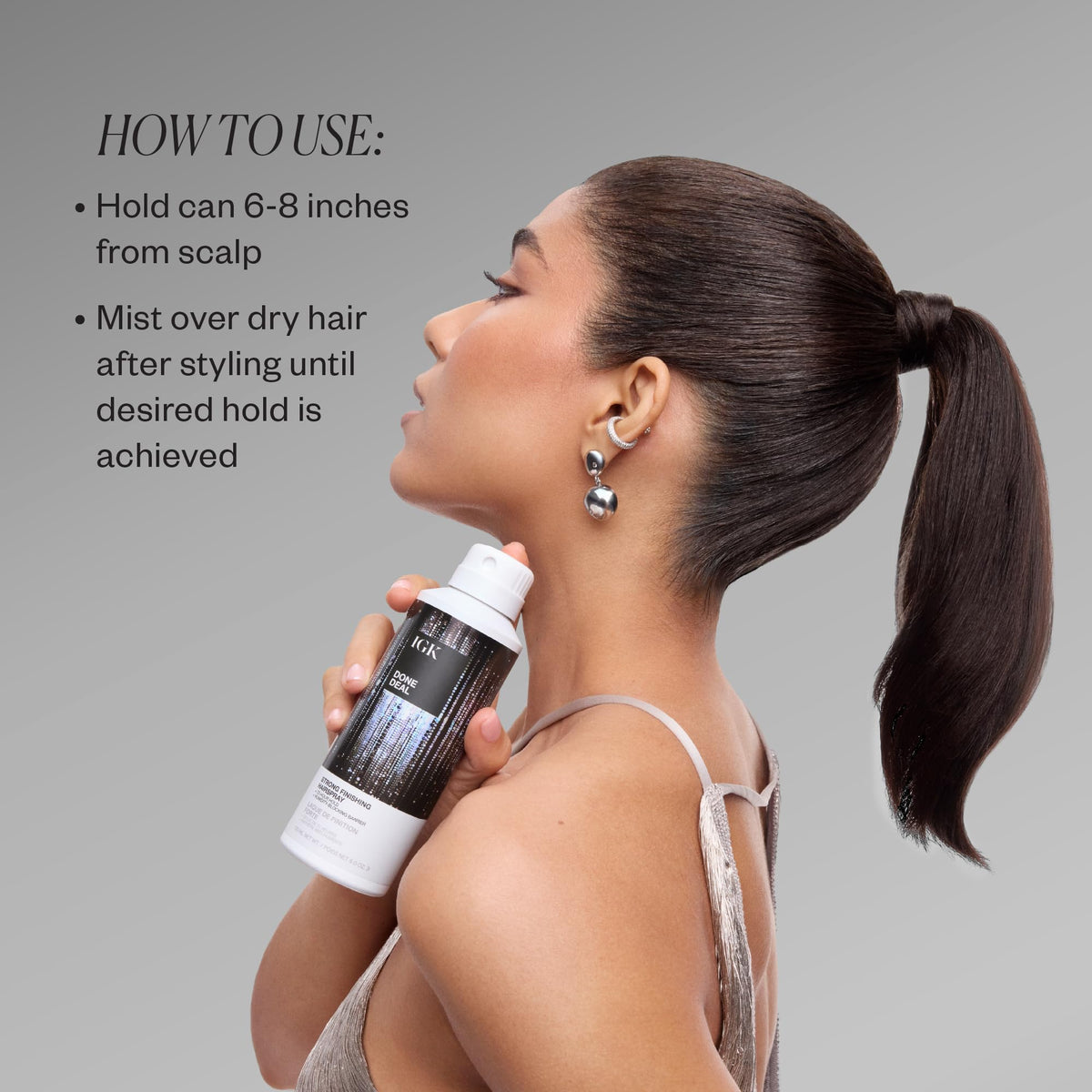 IGK Done Deal sleek blowout application shows long-lasting polish.