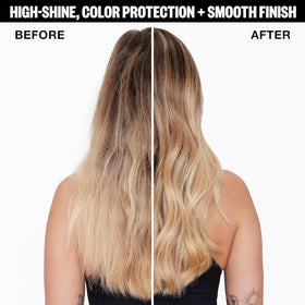 Packaging close-up of IGK Expensive Clear Gloss Top Coat highlighting cruelty-free promise.