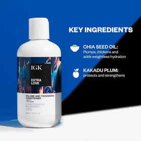 IGK Extra Love hair appears softer and shinier after conditioning