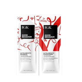 IGK GOOD BEHAVIOR conditioner bottle delivering detangling and glass-like shine.