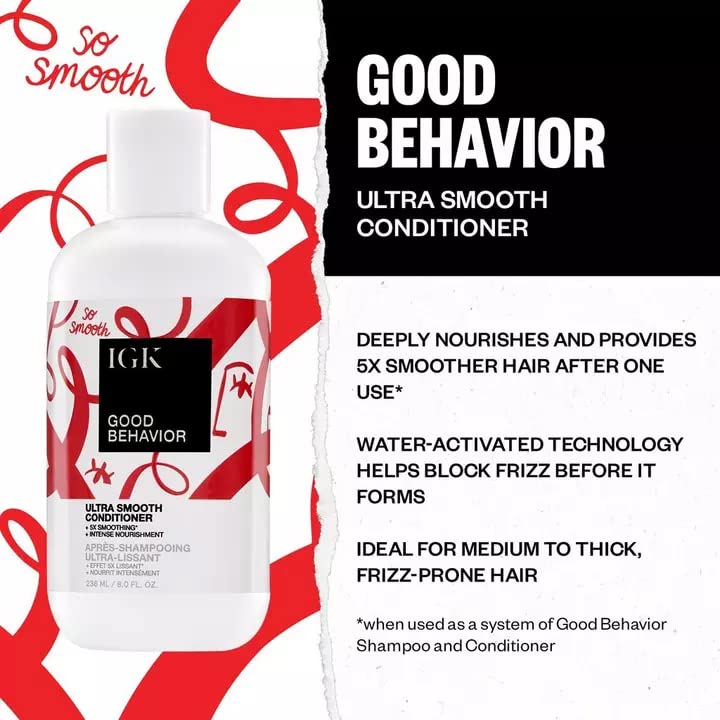 IGK GOOD BEHAVIOR Frizz-Blocking Barrier closeup illustrating shield against frizz