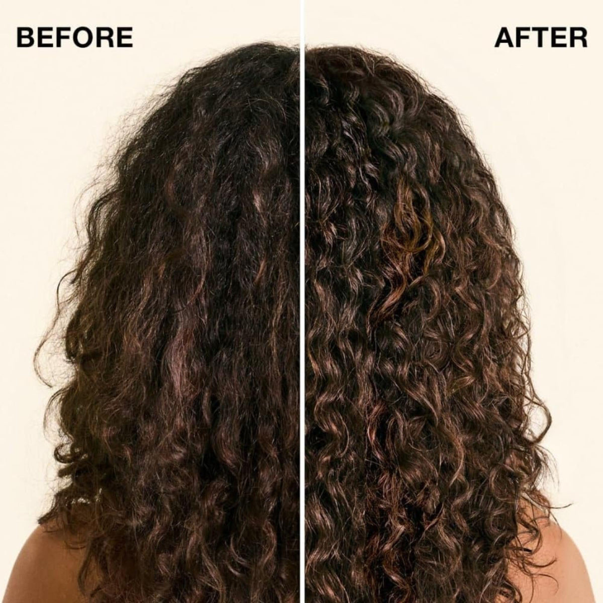 IGK Good Behavior mask cream texture during application for detangling.