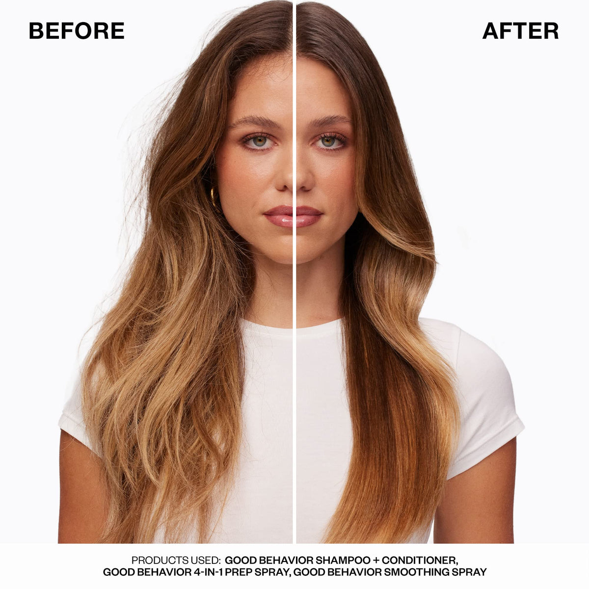 IGK GOOD BEHAVIOR Shine Finish shot highlighting reflective salon-like shine
