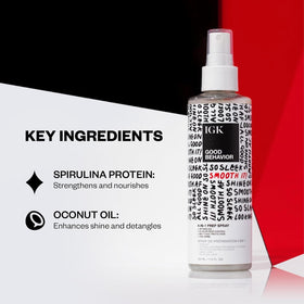 IGK Good Behavior travel set depicted on damp hair demonstrates easy styling prep