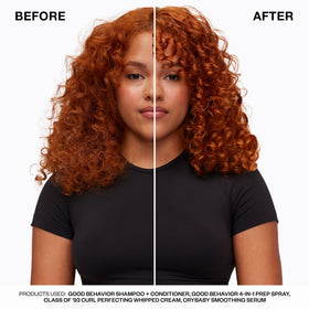 IGK GOOD BEHAVIOR wet-to-dry smoothing application in shower scene