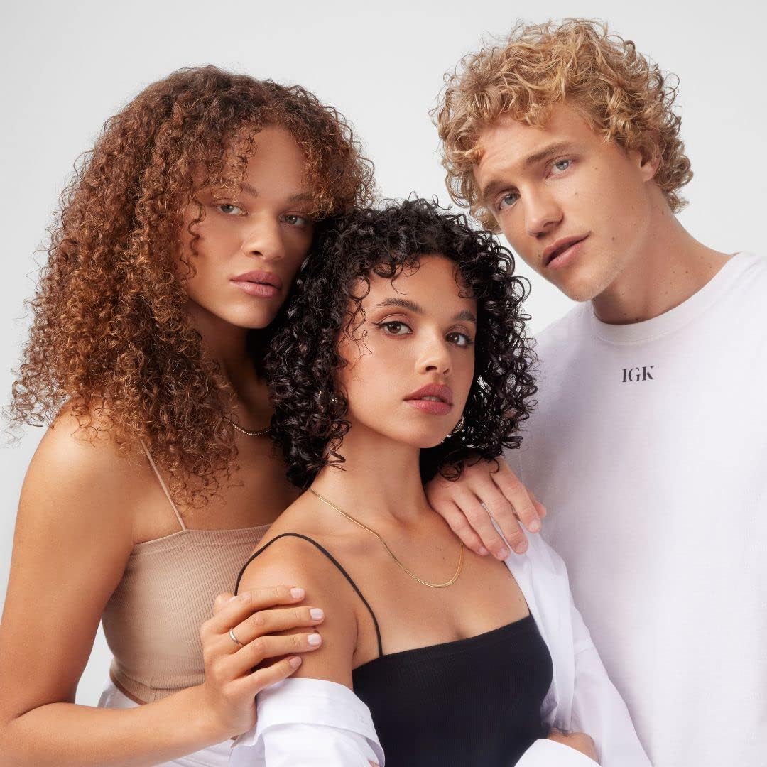 IGK Good Spin marshmallow root closeup highlighting slip and detangling benefits.