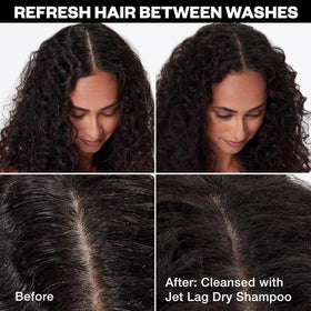 IGK Jet Lag oil absorption at roots for a lighter, cleaner feel.
