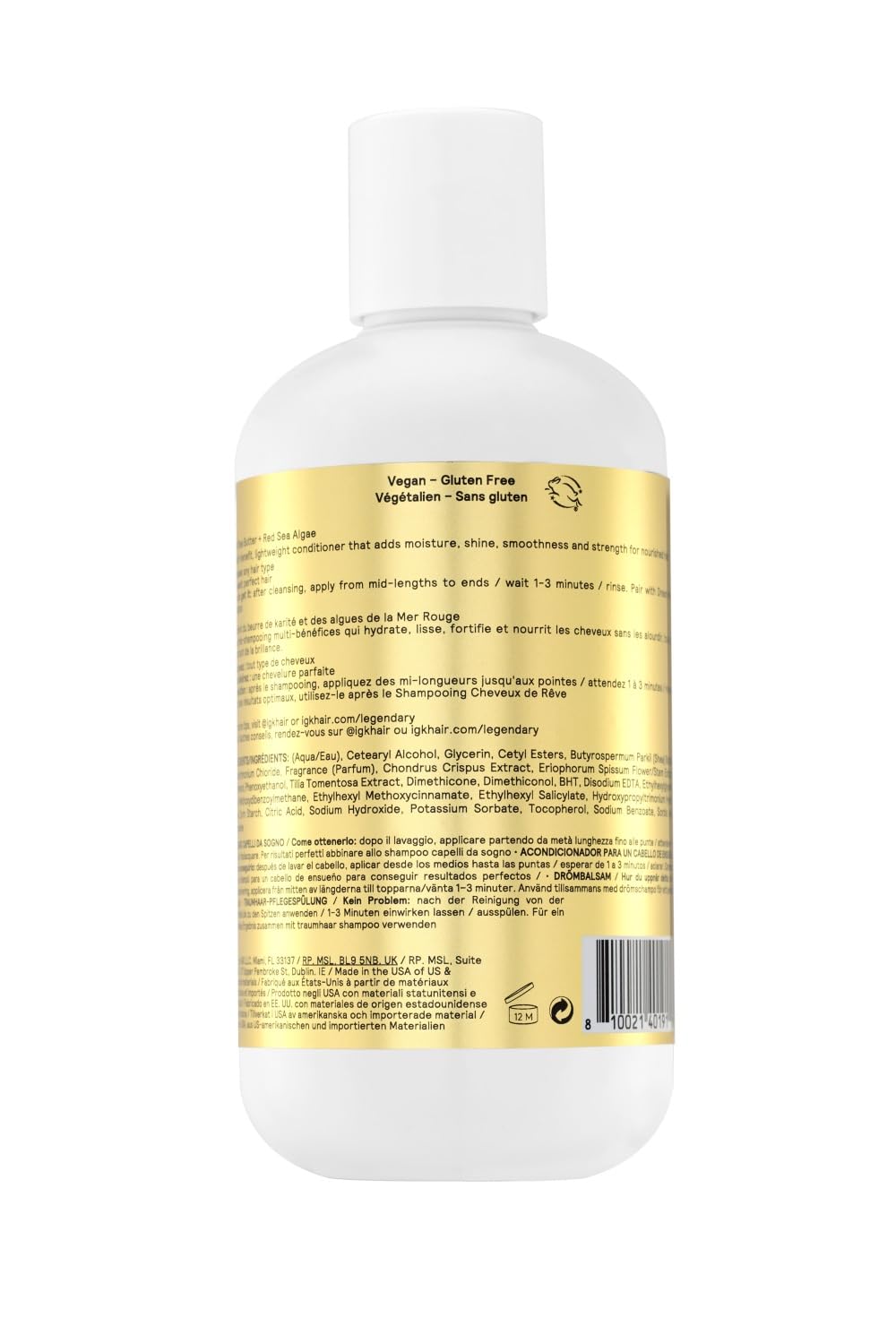 IGK conditioner being applied to mid-lengths for detangling.