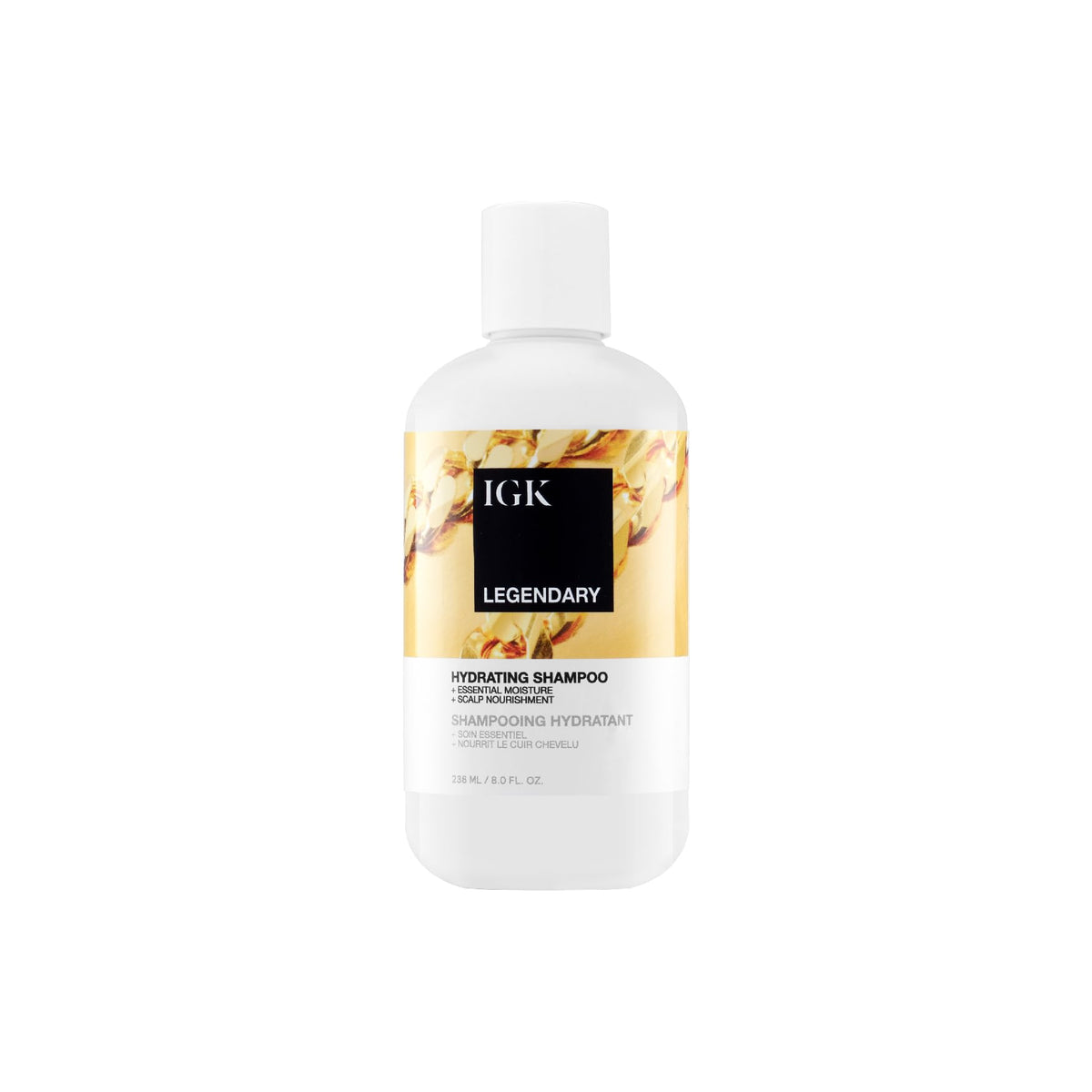 IGK Legendary Dream Hair Shampoo bottle highlighting lightweight shine and smooth finish.