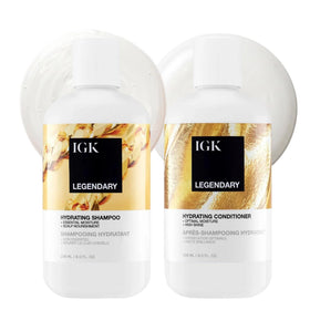 IGK Legendary Dream Hair Shampoo bottle showing hydrating formula for soft, shiny hair