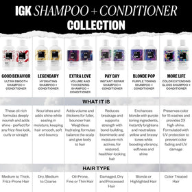 IGK More Life bottles in a shower scene with rich lather.