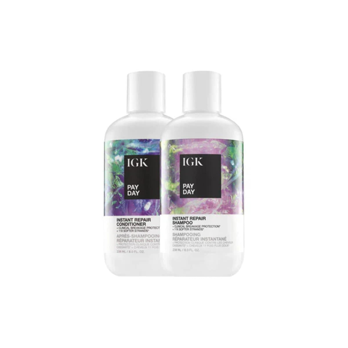 IGK Pay Day 8oz pack on shelf highlighting value and color-safe care.