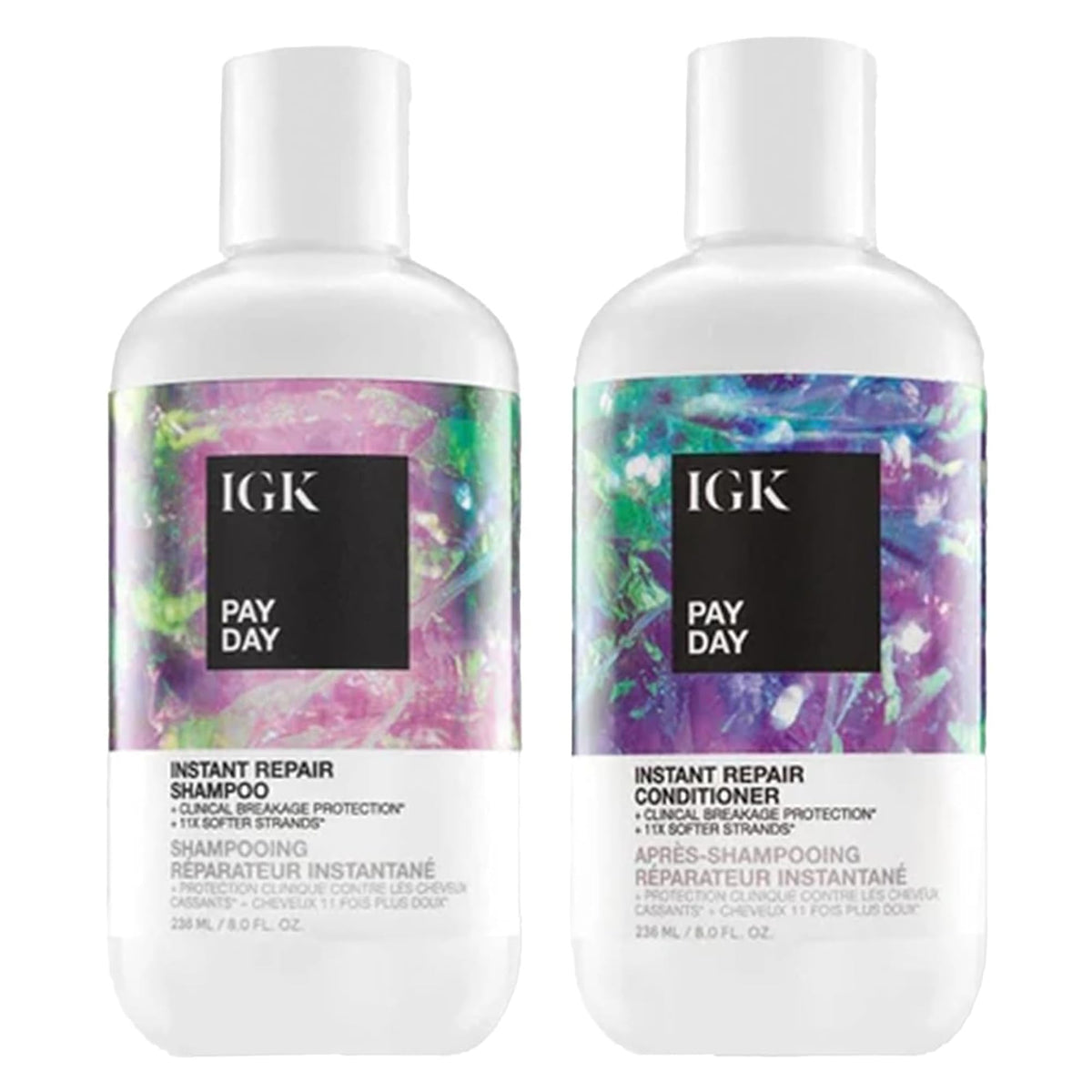 IGK Pay Day shampoo bottle with sulfate-free formula for color-treated hair.