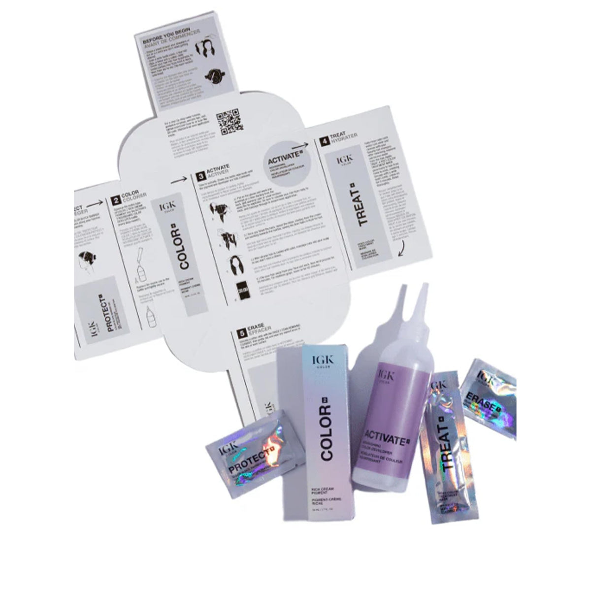 IGK color kit box packaging with professional design