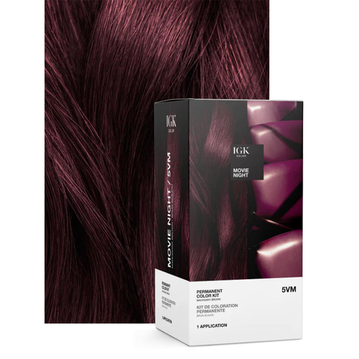IGK dye bottle for precise mixing and even gray coverage.