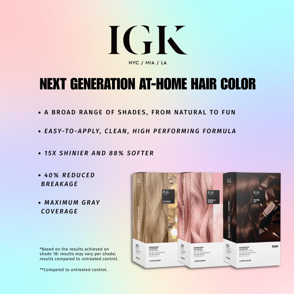IGK But First Coffee closeup highlights creamy texture and vibrant tone
