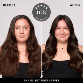 IGK But First Coffee color-cream ensures consistent saturation and long-lasting shade