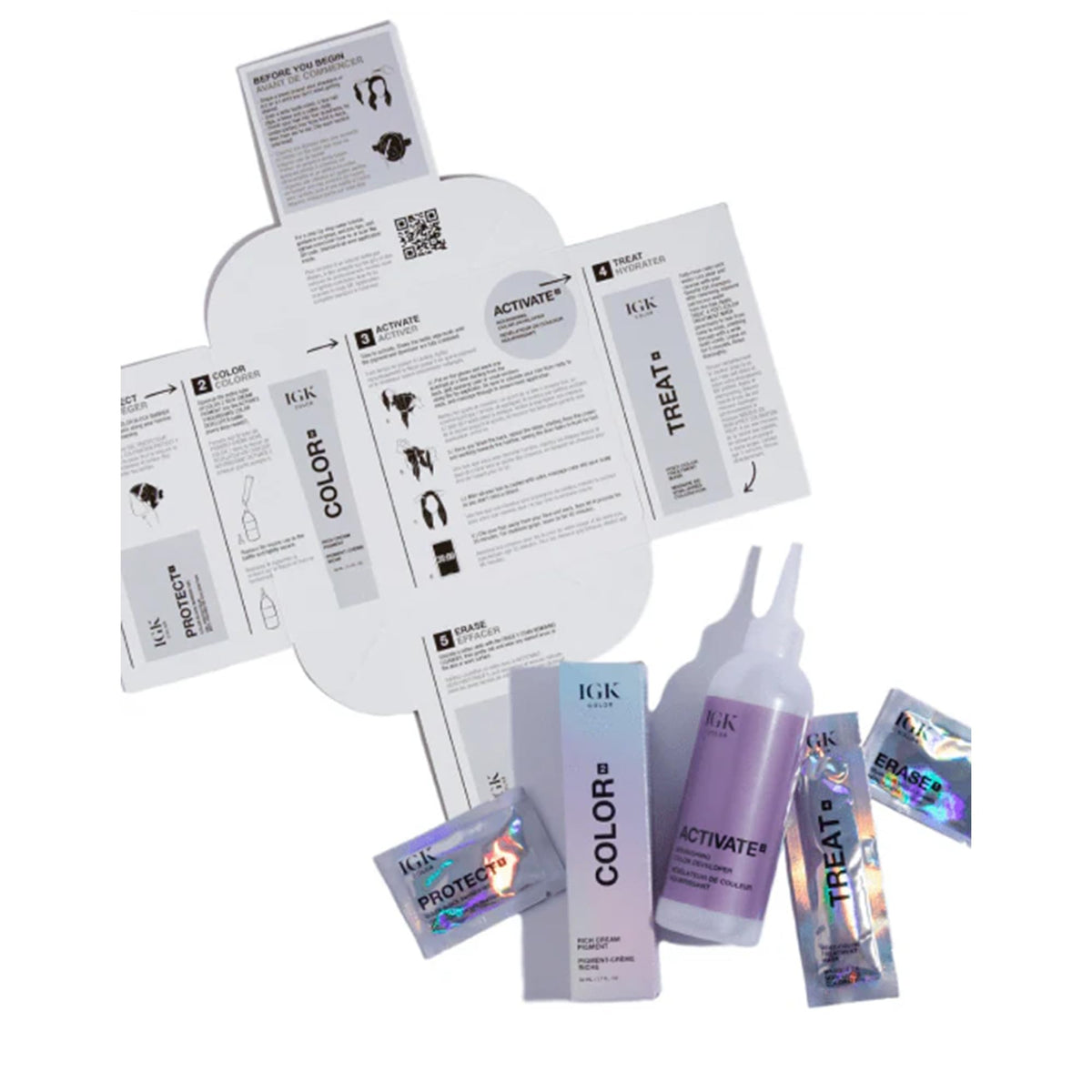 IGK Root touch-up and all-over color versatility for various hair types