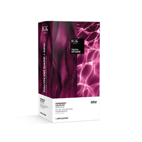 IGK Truth or Dare intense fuchsia dye bottle ready for salon-style at home color