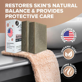 iHeart Patchouli Soap with coconut oil nourishes skin while washing.
