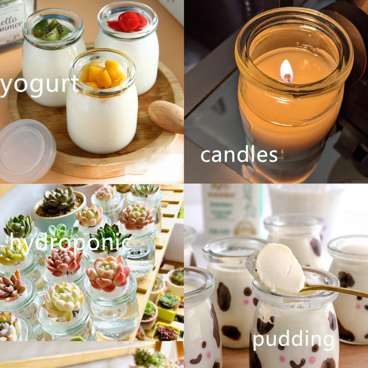 ihomecooker candle bottle display in durable glass, ideal for crafts
