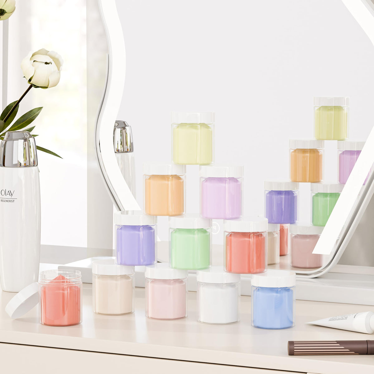 ihomecooker clear containers support organized spice, snack, and cosmetic storage.