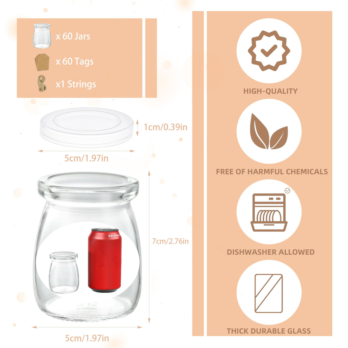 ihomecooker yogurt and jam jar for kitchen storage and gifting