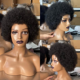 Iianaebeh Afro Wig with glueless cap and back strap for secure, comfortable fit
