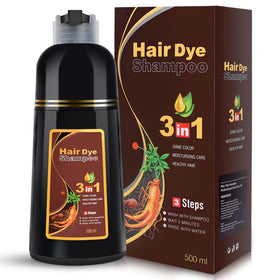 IIIMEIDU Burgundy Hair Dye Shampoo bottle shows at-home color and nourishment.