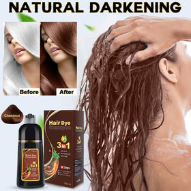 IIIMEIDU Chestnut Brown Hair Dye application demonstrates an easy at-home routine