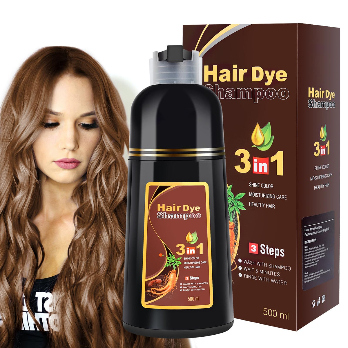 IIIMEIDU Chestnut Brown Hair Dye long-lasting color endures 2-3 weeks