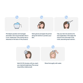 iiimeidu hair bleach kit on display for home salon use