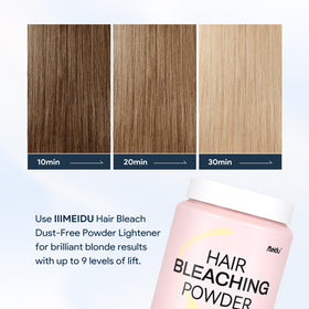 iiimeidu hair bleach processed hair with platinum glow after lightening