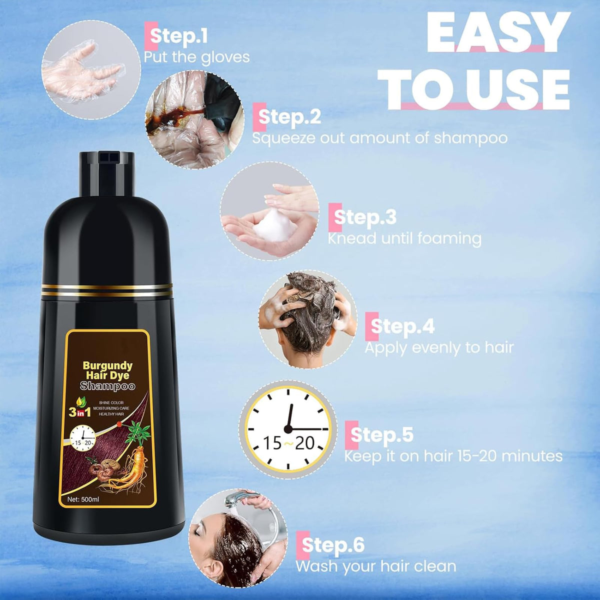 IIIMEIDU shampoo foam lather for quick, even color application