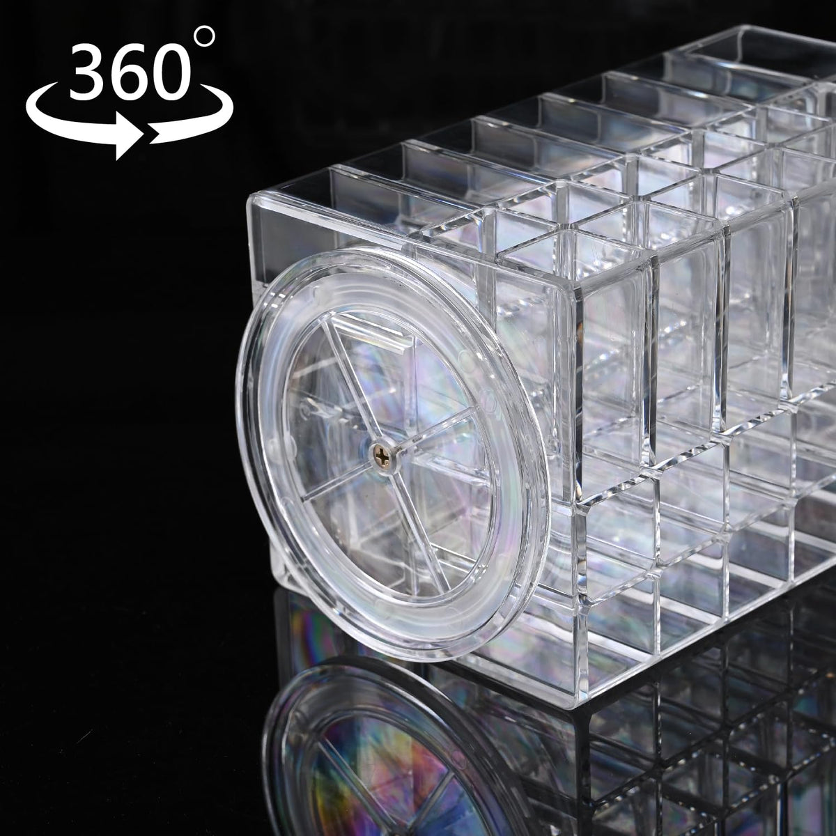 Ikee Design Lipstick Organizer countertop display reduces clutter and saves space.