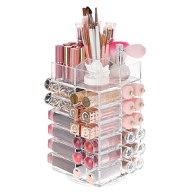 Ikee Design Lipstick Organizer with rotating base for easy lipstick access.
