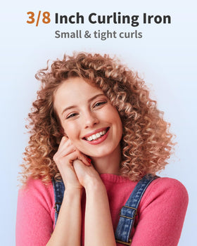 IKV curling wand with long barrel enabling faster styling and more hair per wrap.