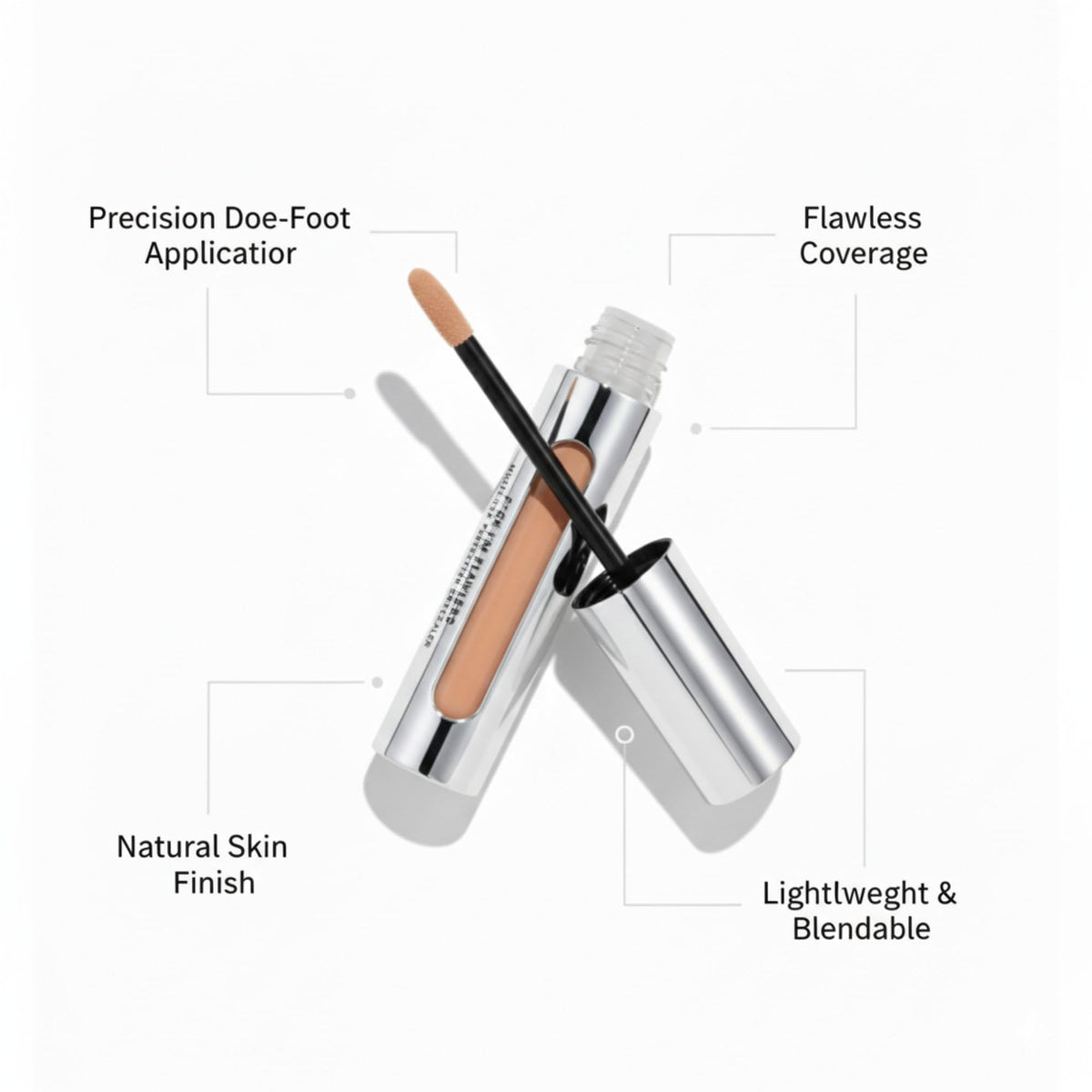 Il Makiage concealer 08 precision applicator enabling targeted, controlled coverage.