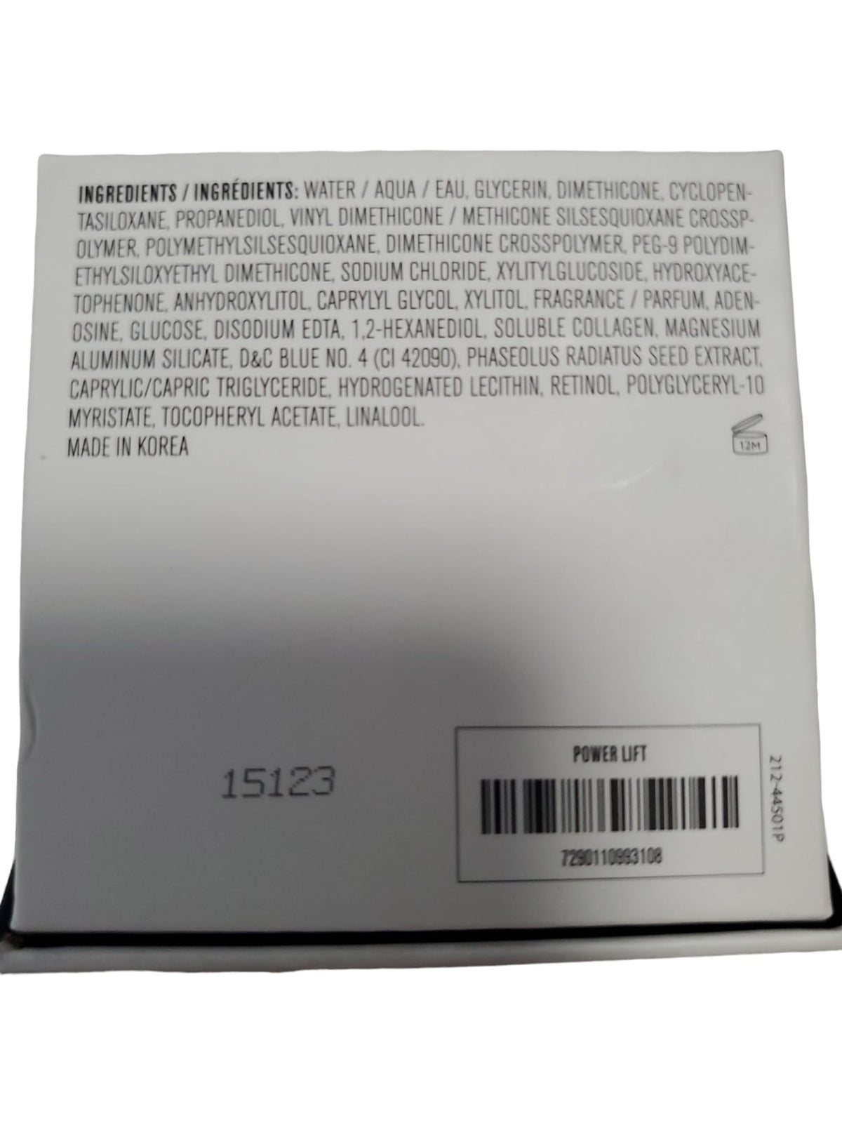 Il Makiage Power Lift application on jawline demonstrates smoothing of fine lines.
