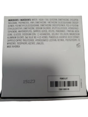 Il Makiage Power Lift application on jawline demonstrates smoothing of fine lines.